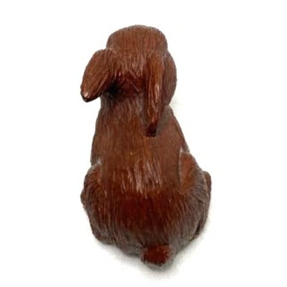 Vtg Red Mill Mtg Bunny Rabbit Figurine Pecan Resin 1991 - Picture 4 of 8